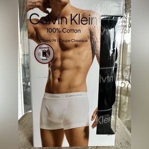 Calvin Klein Men’s classic fit underwear. Set of three. Black. XL New in Box.